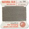 Griffin Silk Bead Cord Perlseide – Size 14 (1.02mm) – 2 Meters per Card – Stainless Steel Needle Attached – for Knotting Pearls, Gemstones, Crystals and Beads